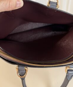 Alternative view of Coach Quinn Domed Satchel in Polished Pebble Leather (Dark Blue/Grey)