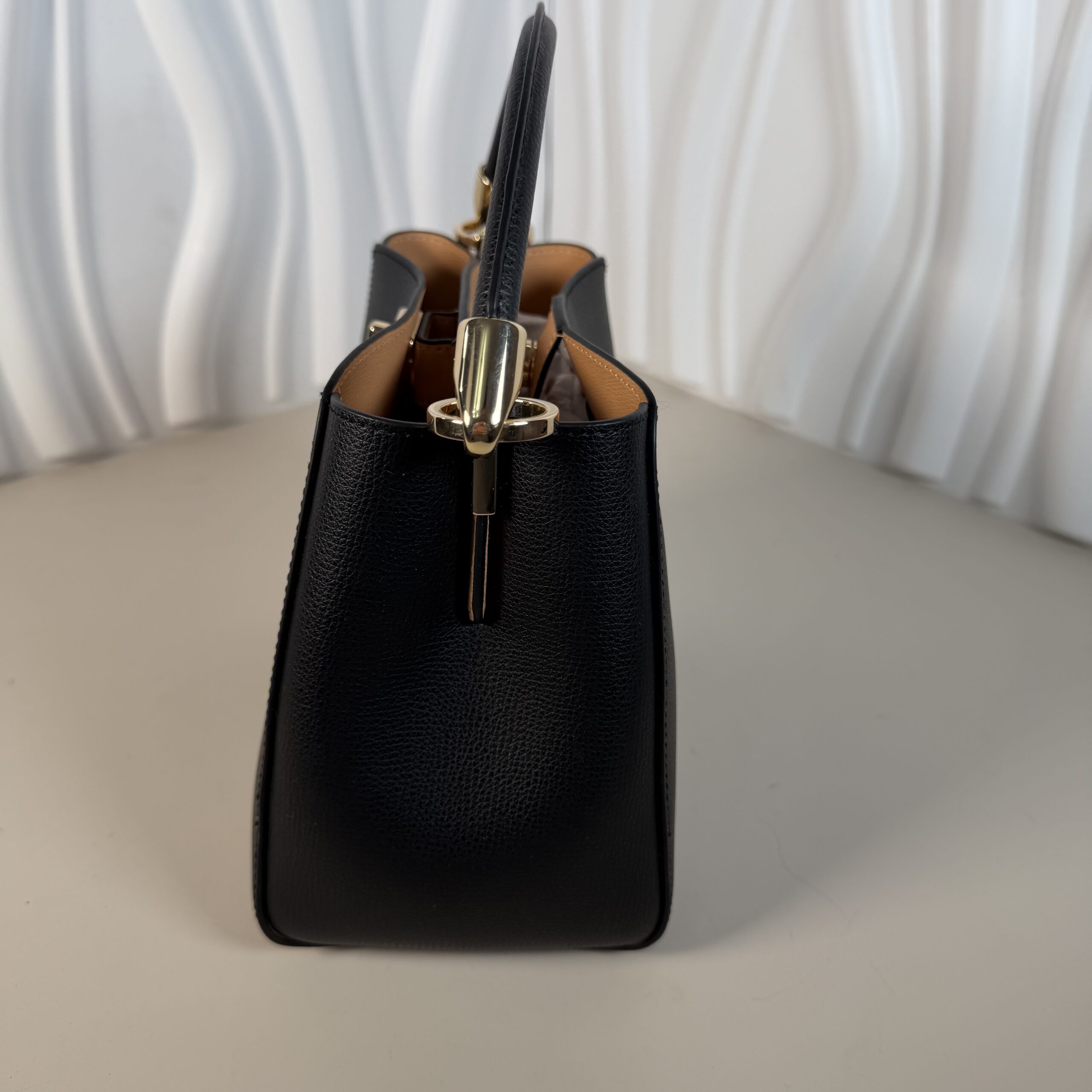 Kate Spade Phoebe Small Top Handle Satchel in Black Refined Grain Leather - Image 3