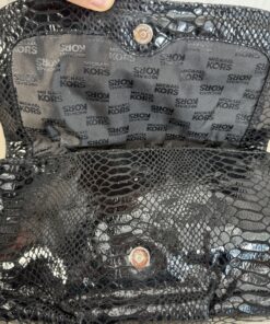 Michael Kors Rare Vintage Metallic Python ID Chain Bag - Image 5