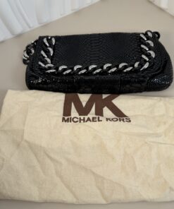 Michael Kors Rare Vintage Metallic Python ID Chain Bag - Image 6