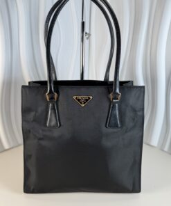Prada Tessuto Triangle Logo Nylon Tote Bag