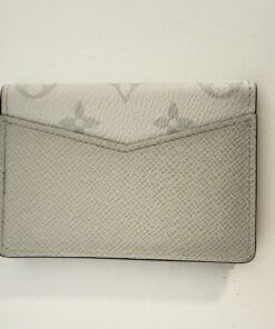 Alternative view of Louis Vuitton Monogram Taiga Pocket Organizer in the "Antartica" or White Colorway