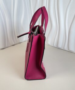 Marc Jacobs Mini Grind Leather Tote Handbag in "Lipstick Pink" - Image 4