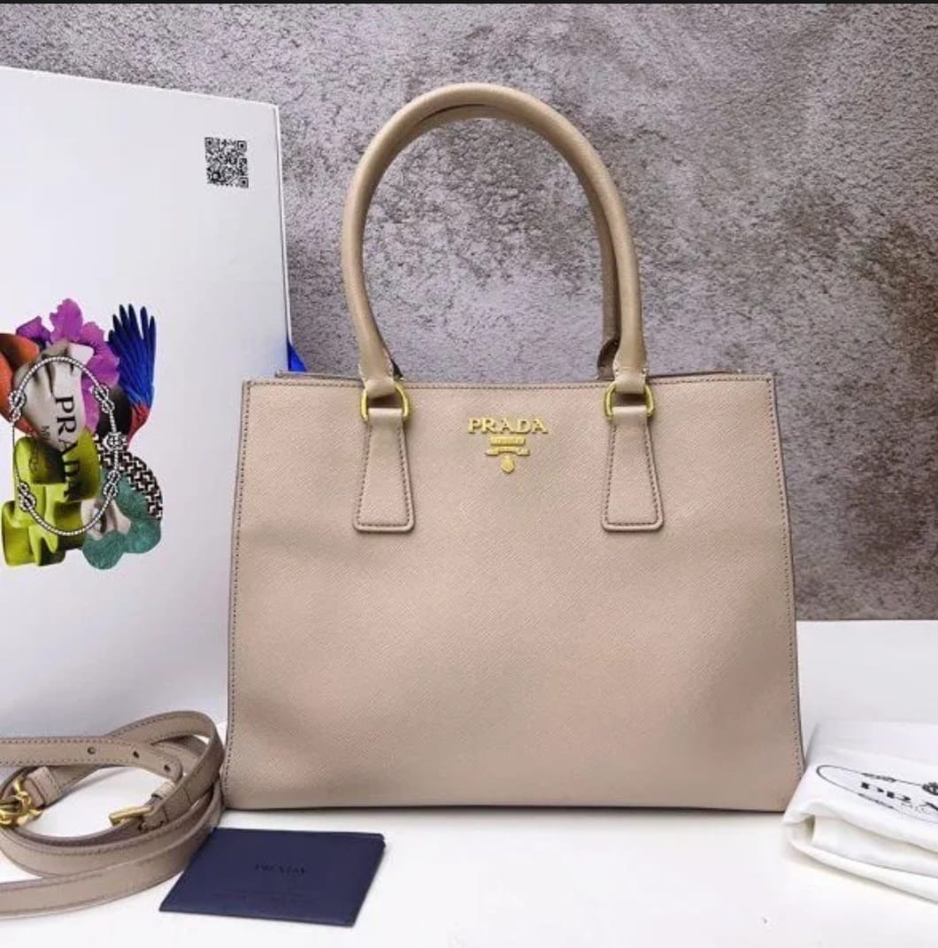Prada Galleria Double-Zip Saffiano Leather Tote
