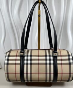 Burberry Nova Check Papillon/Barrel Handbag