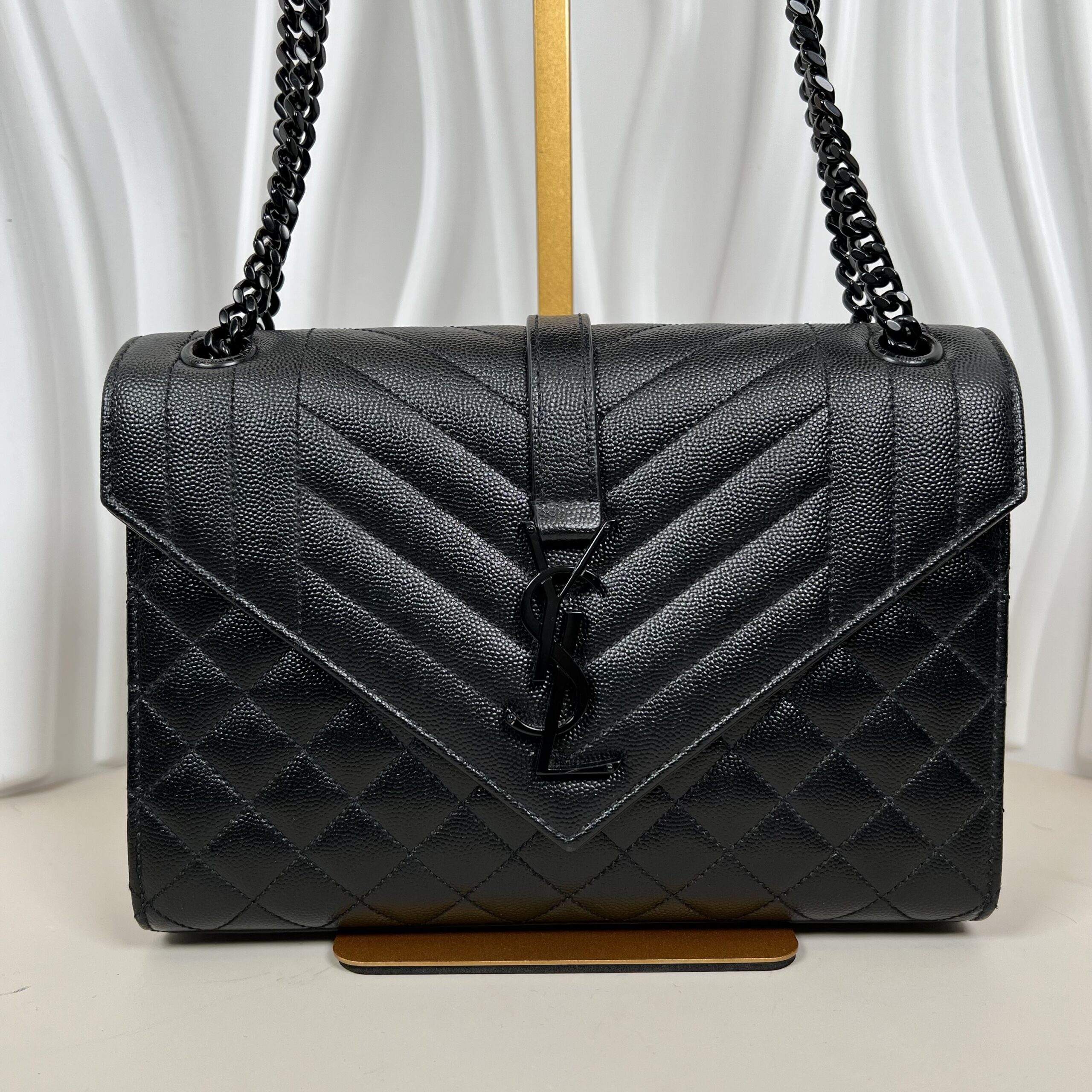 Saint Laurent Medium Envelope Triquilt Shoulder Bag