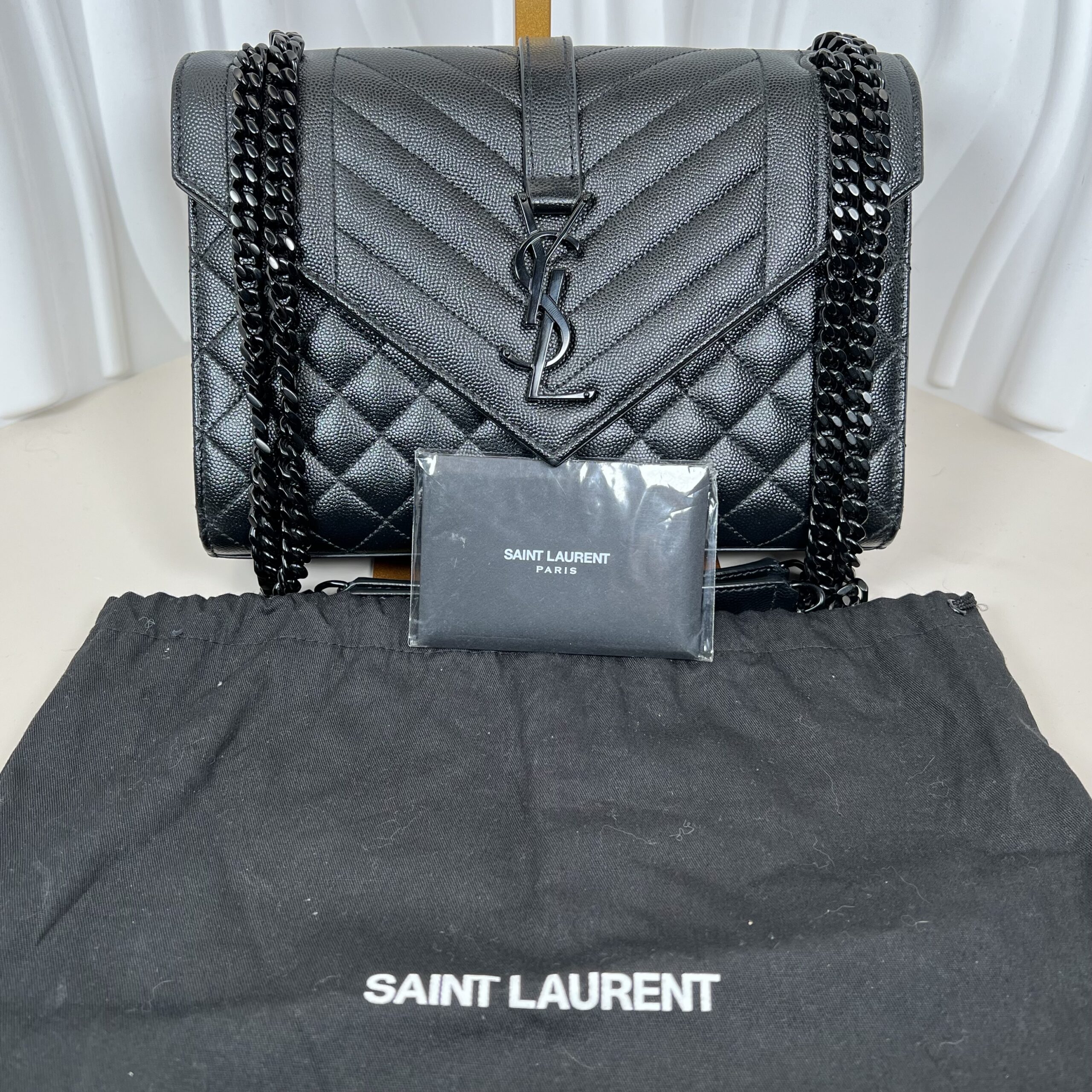 Saint Laurent Medium Envelope Triquilt Shoulder Bag - Image 5