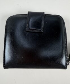 Alternative view of Prada Vintage Black Leather Zip-Around Compact Wallet