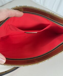 Alternative view of Christian Louboutin Loubiposh Spike Metallic Raffia Clutch