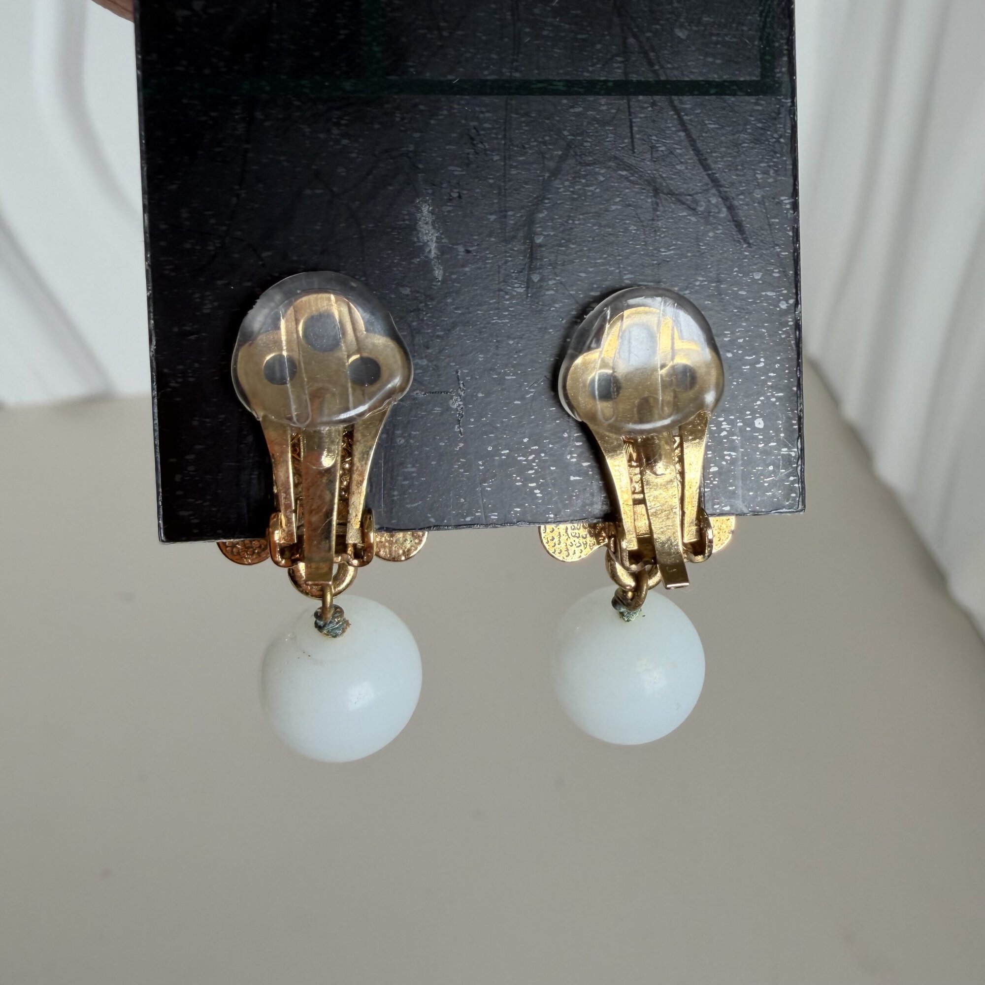 Celine Triomphe pearl drop earrings image 2
