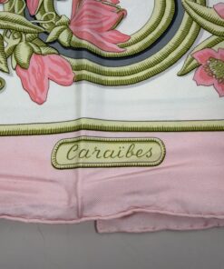Hermès Vintage "Caraïbes" Silk Carré 90 size 36"x36" - Image 3