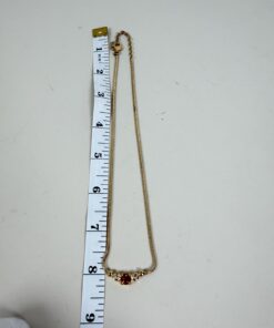 Christian Dior Vintage Necklace in Gold-Tone Herringbone-Style Chain - Image 4