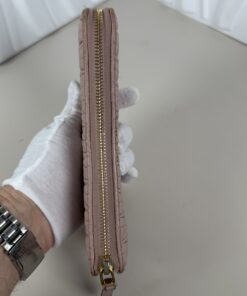 Miu Miu Matelassé Leather Zip-Around Continental Wallet - Pink, additional view 3