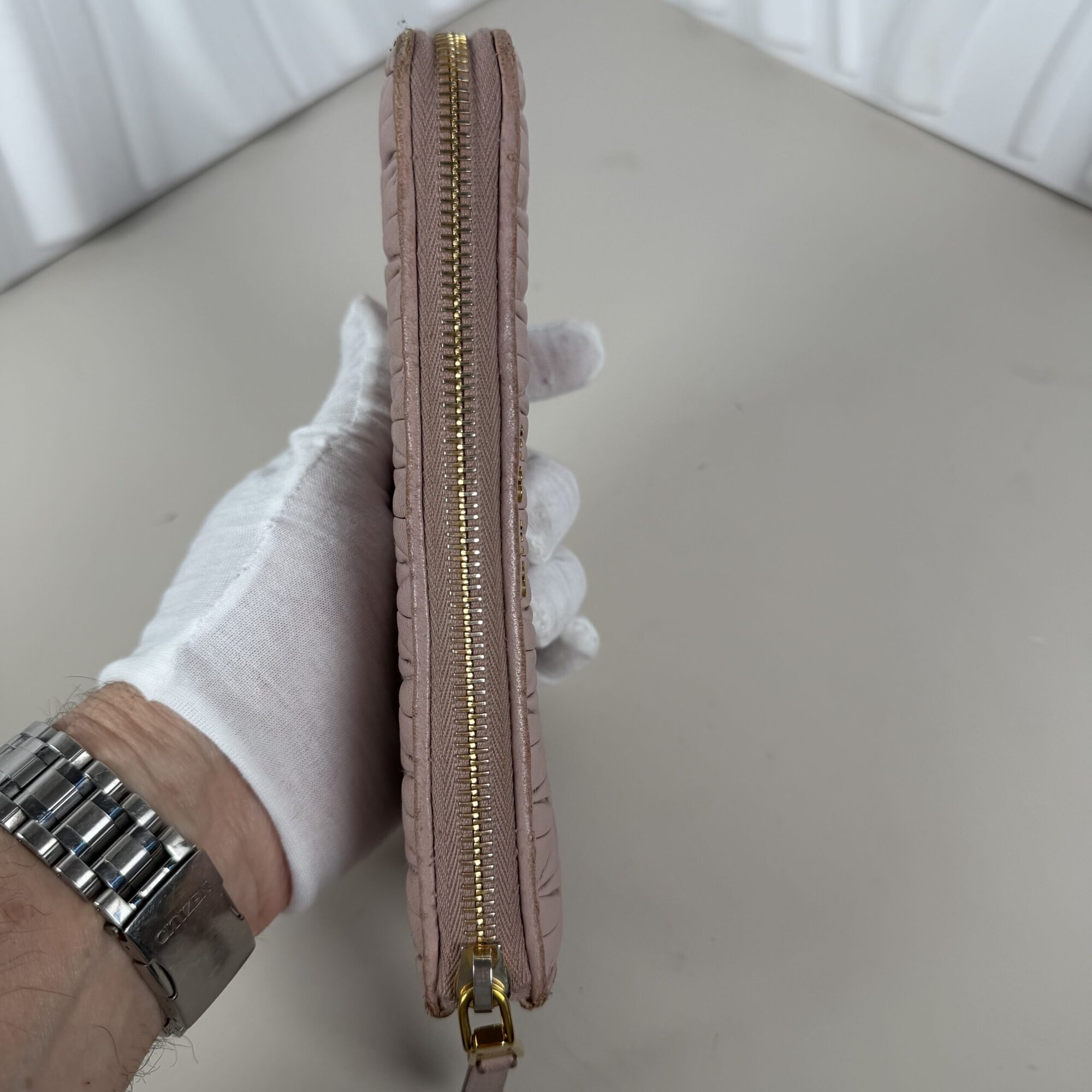 Miu Miu Matelassé Nappa Leather Zip-Around Wallet image 3