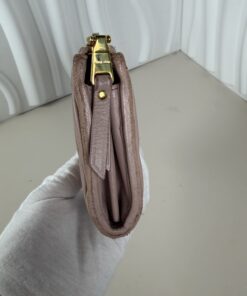 Miu Miu Matelassé Leather Zip-Around Continental Wallet - Pink, additional view 4
