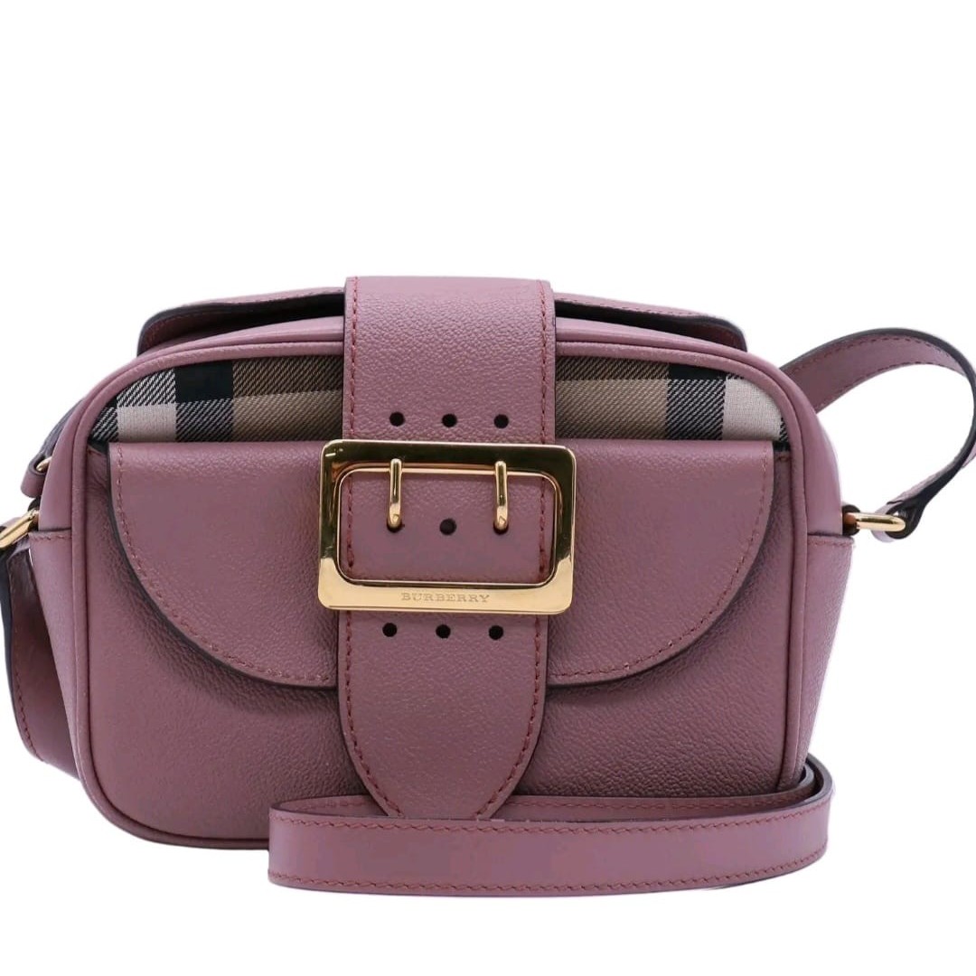 Burberry Small Buckle Crossbody Bag - Dusty Pink
