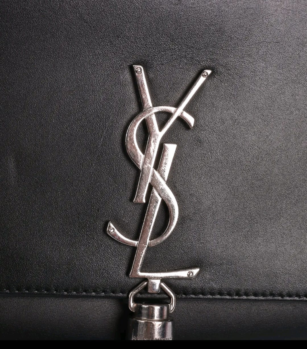 Saint Laurent Black Smooth Calfskin Medium Kate Tassel Chain Bag - Image 4