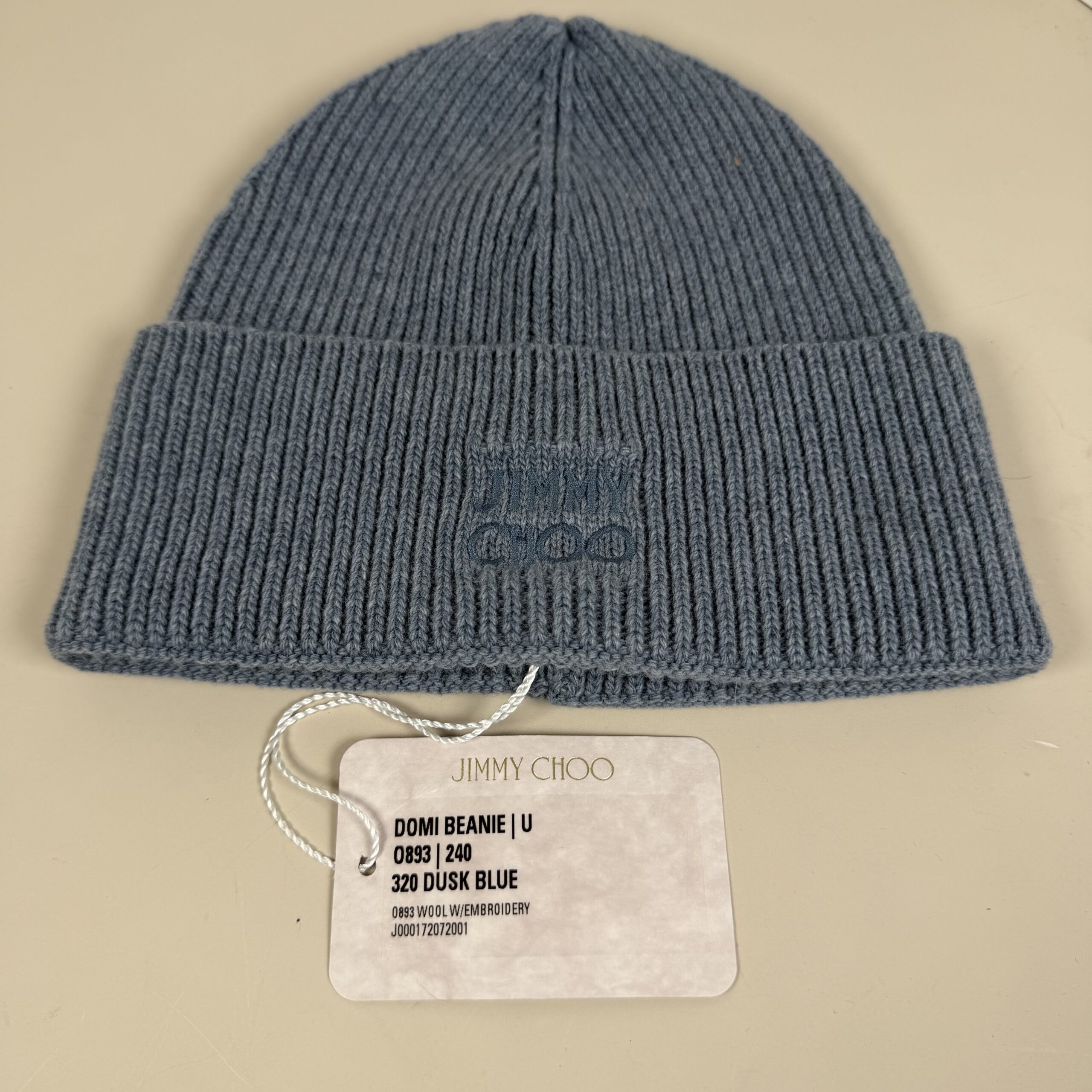 Jimmy Choo Domi Beanie in Dusk Blue