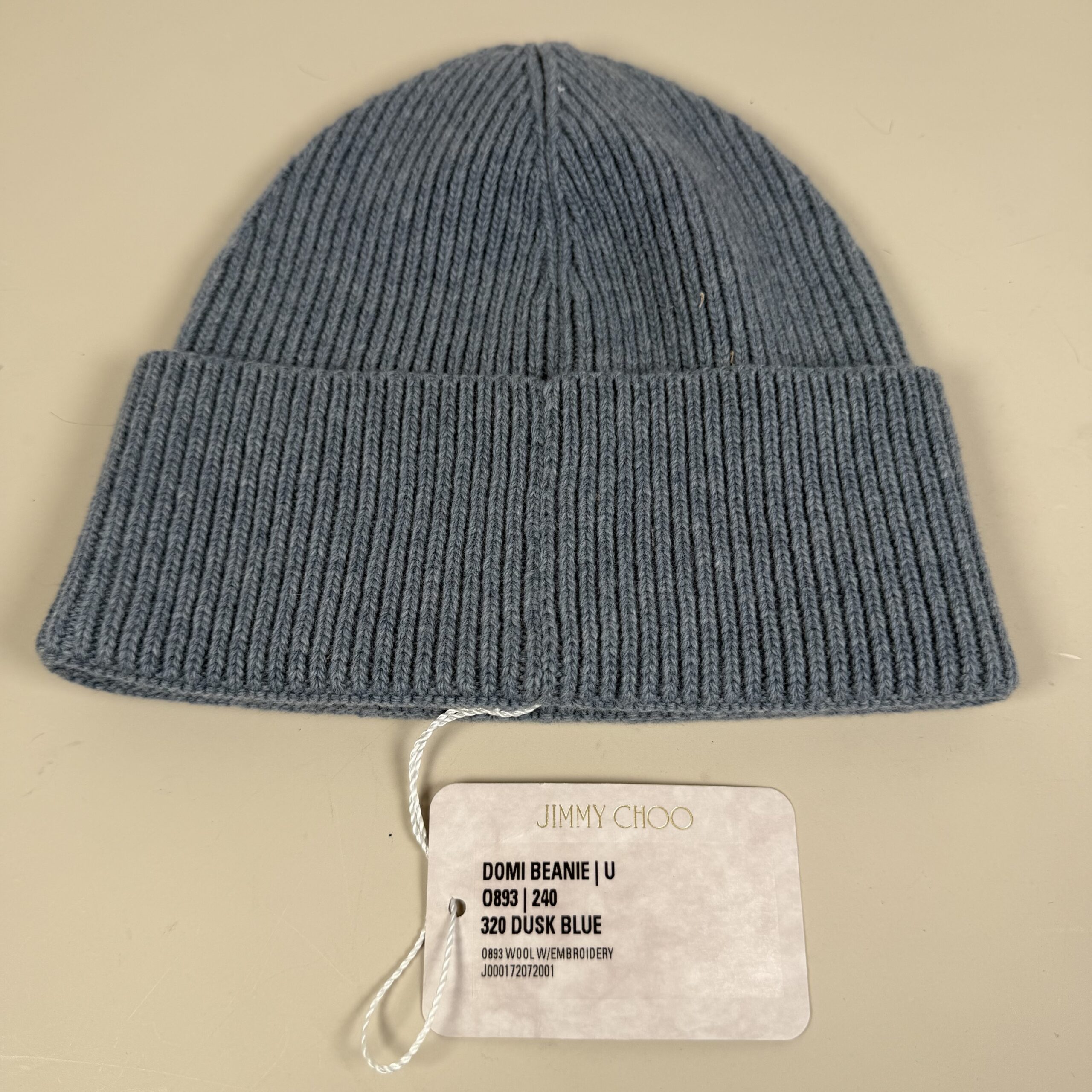 Jimmy Choo Domi Beanie in Dusk Blue - Image 2