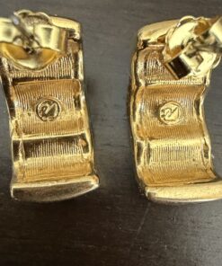 Swarovski crystal half-hoop earrings. - Image 3