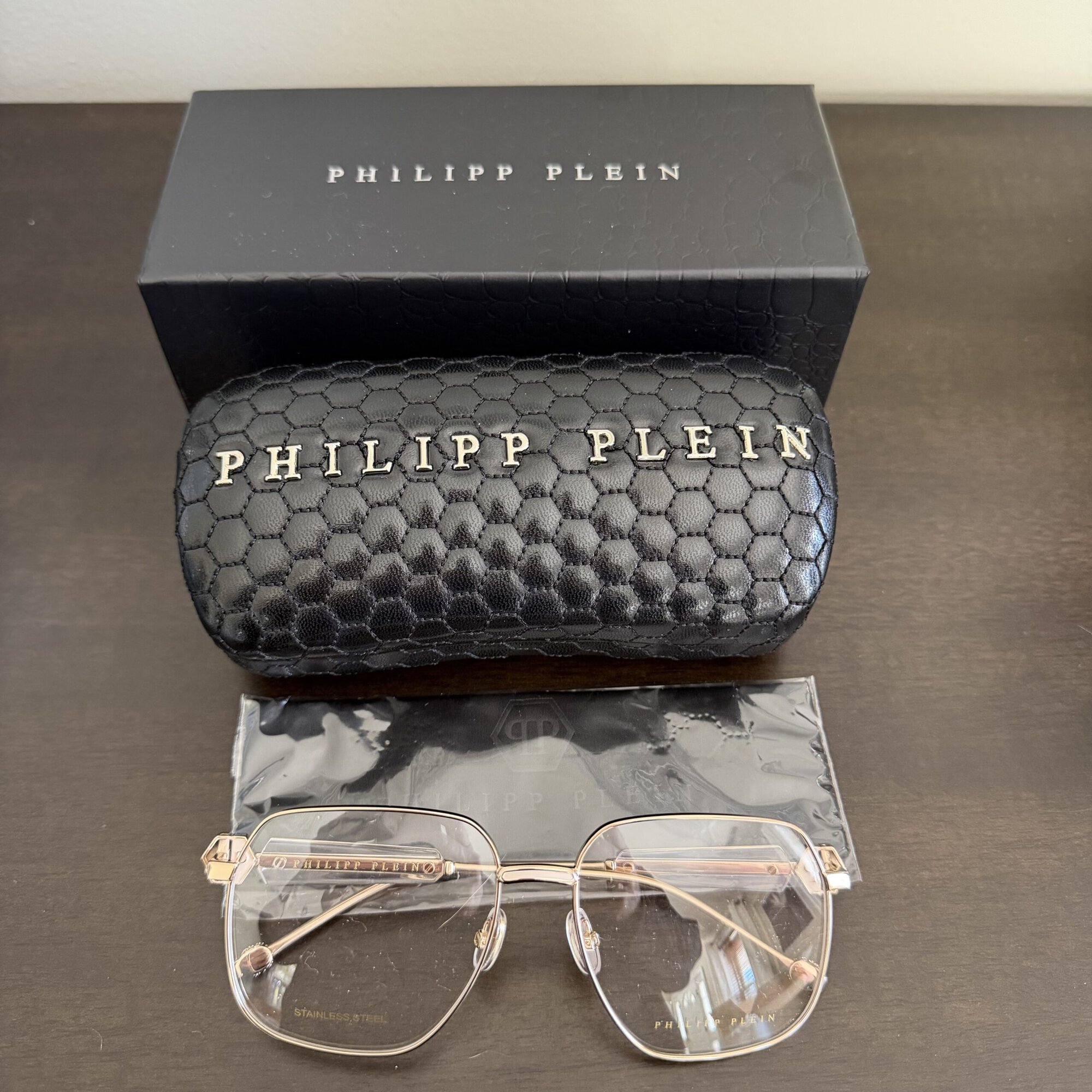 Philipp Plein Plein Queen VPP126S Rose Gold Size 57/16/140 Eyeglasses