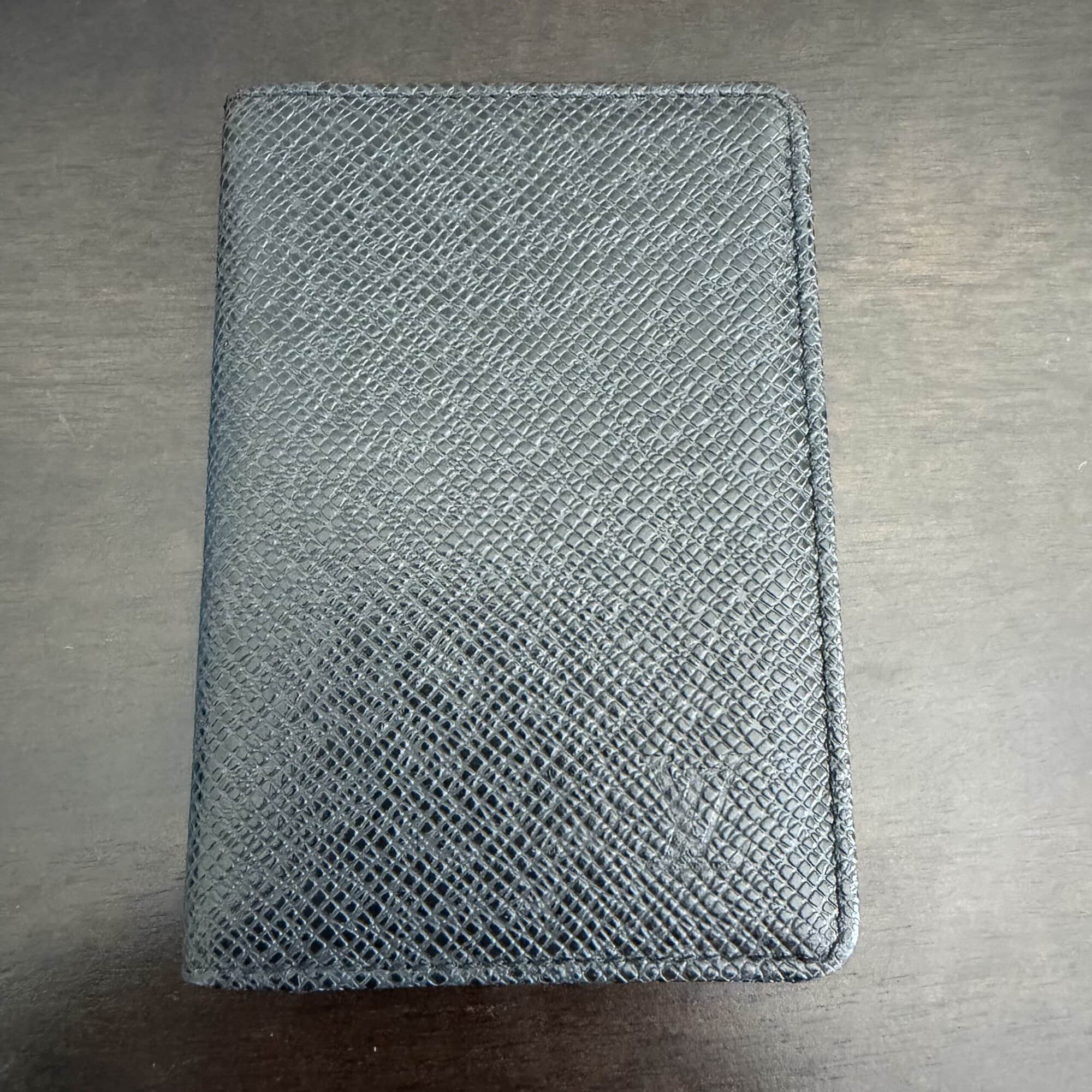 Louis Vuitton Pocket Organizer in black Taiga leather