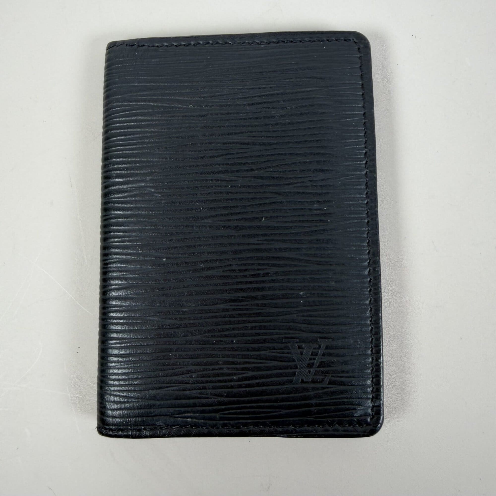 Louis Vuitton Pocket Organizer Wallet in Black Epi Leather