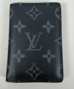 Louis Vuitton Pocket Organizer Wallet in Monogram Eclipse canvas (Model M61696)