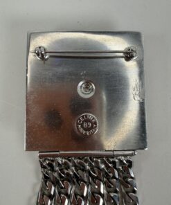 Celine Paris Pave Rhinestone Door Knocker Brooch - Image 4