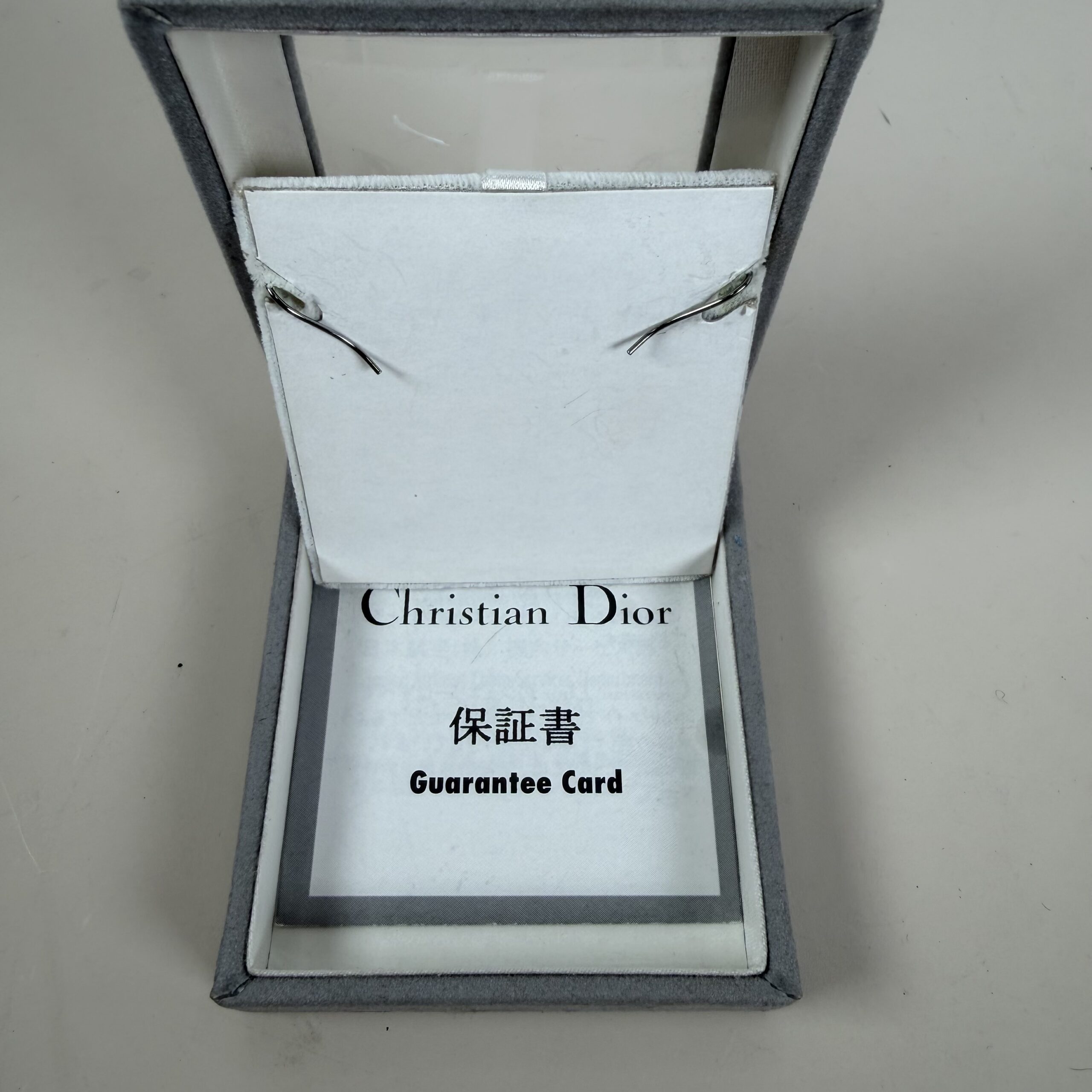 Christian Dior logo drop earrings - Image 3