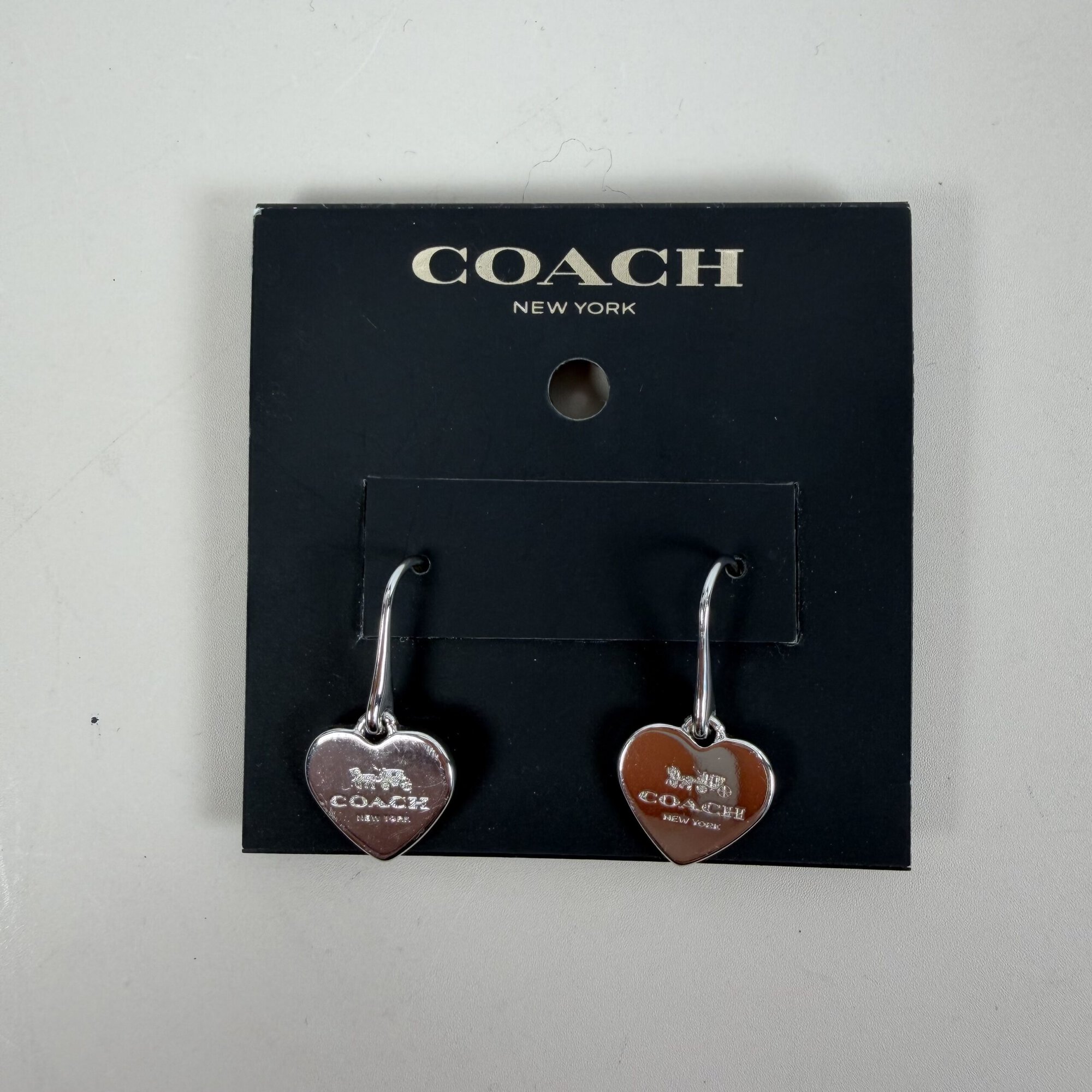Coach Heart Drop Earrings