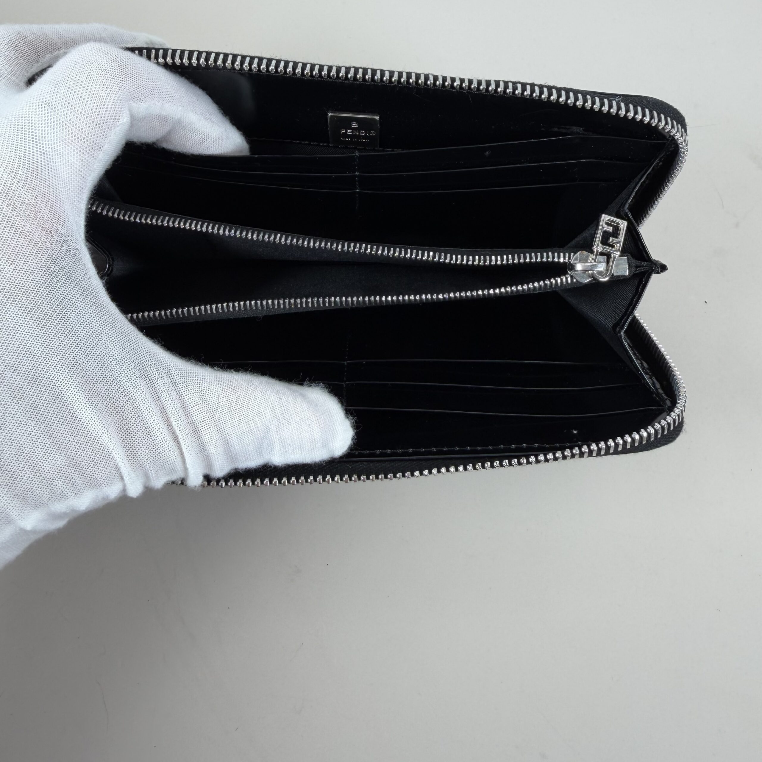 Fendi Zucchino FF Logo Long Zip-Around Wallet - Image 7