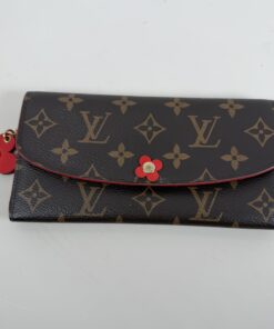 Louis Vuitton Monogram Bloom Flower Emilie Wallet in Coquelicot red