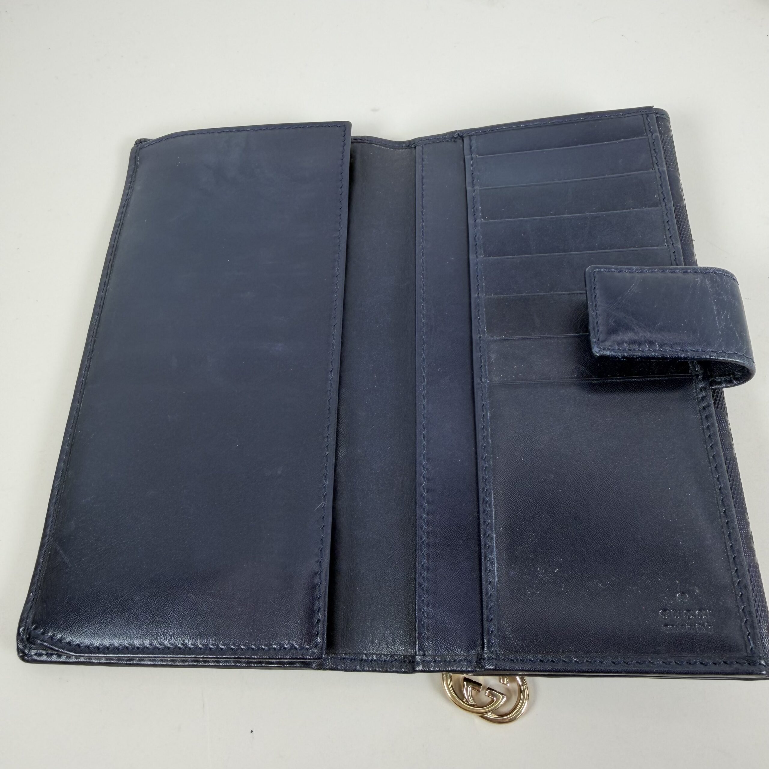 Gucci GG Imprime Long Continental Wallet in navy blue - Image 3