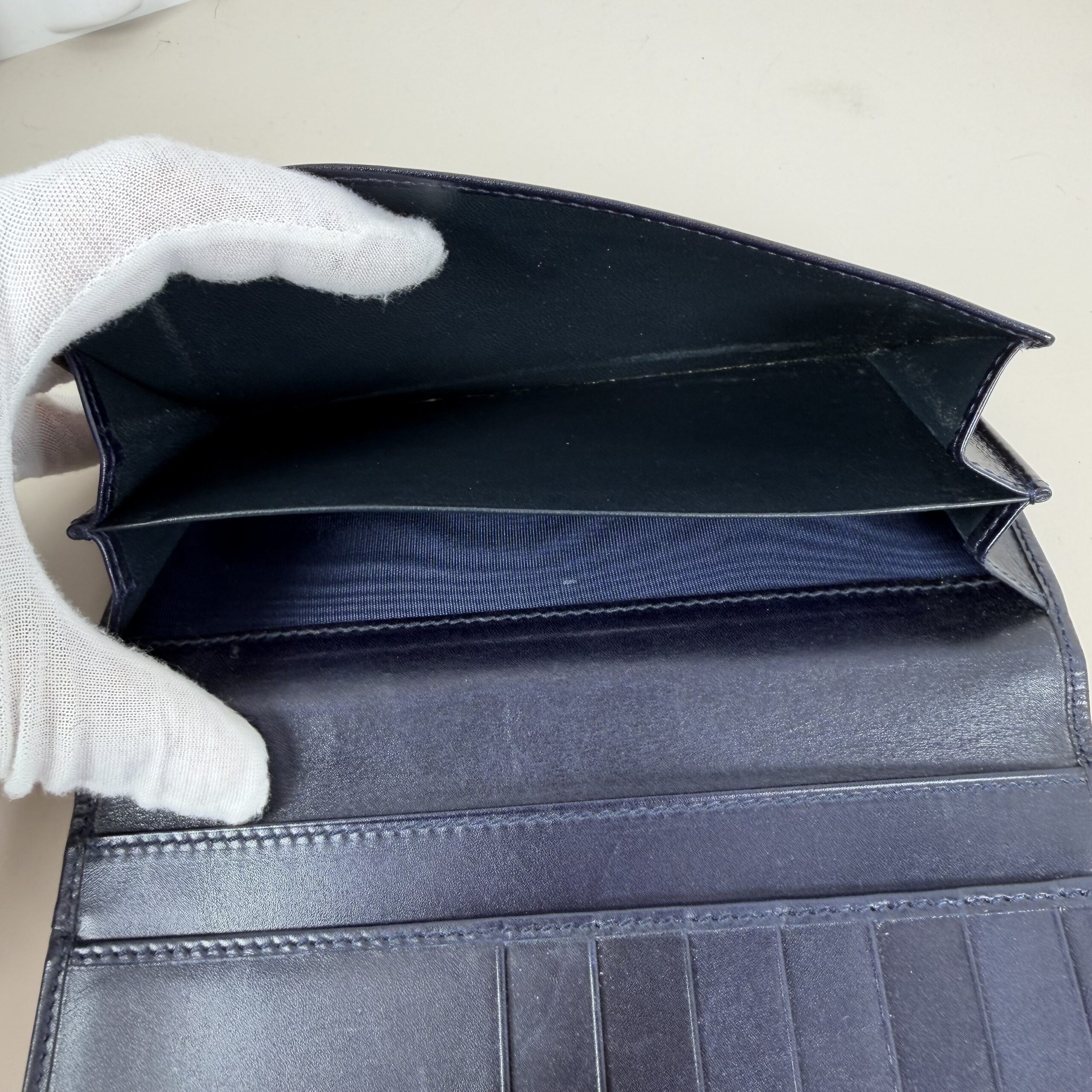 Gucci GG Imprime Long Continental Wallet in navy blue - Image 4