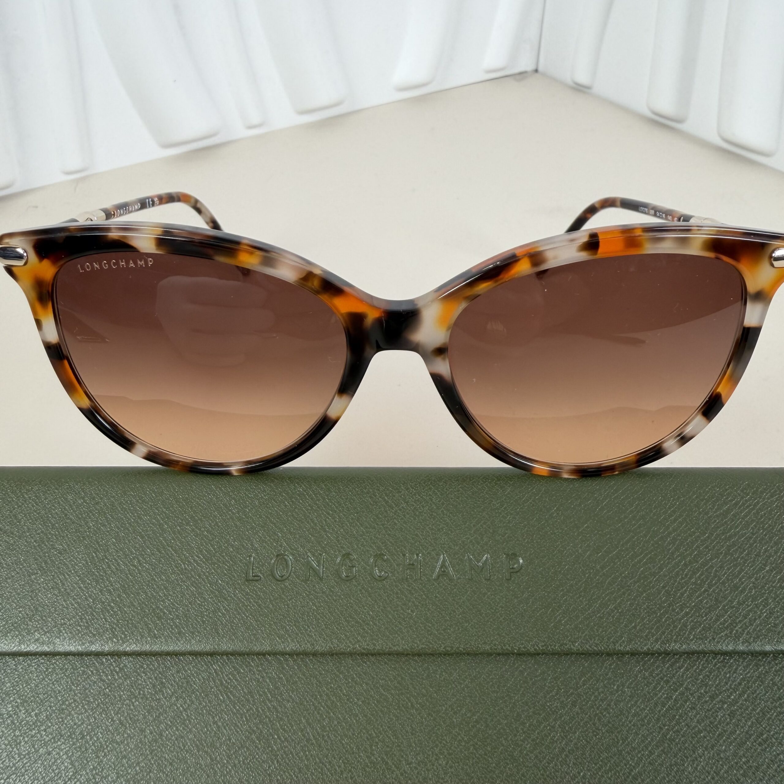 Longchamp Women's LO727S Ochre Havana Cat Eye Sunglasses - Image 2