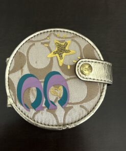 Coach Poppy Graffiti Round Coin Pouch