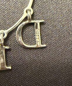 Christian Dior Letter Logo Hoop Earrings - Image 3