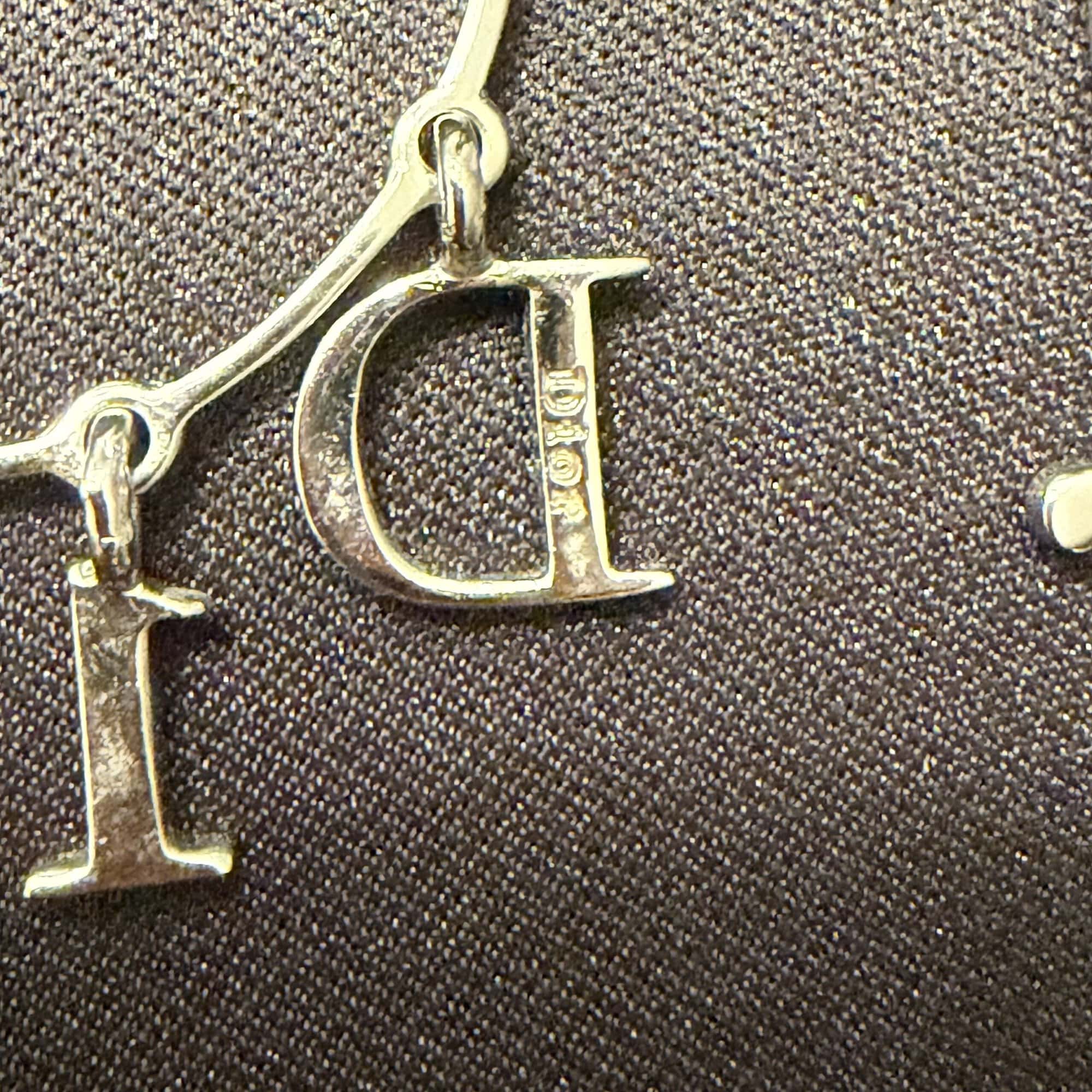 Christian Dior Letter Logo Hoop Earrings - Image 3
