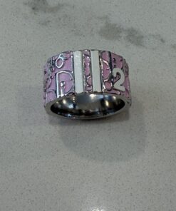Christian Dior Pink Trotter No. 2 Monogram Ring size 6