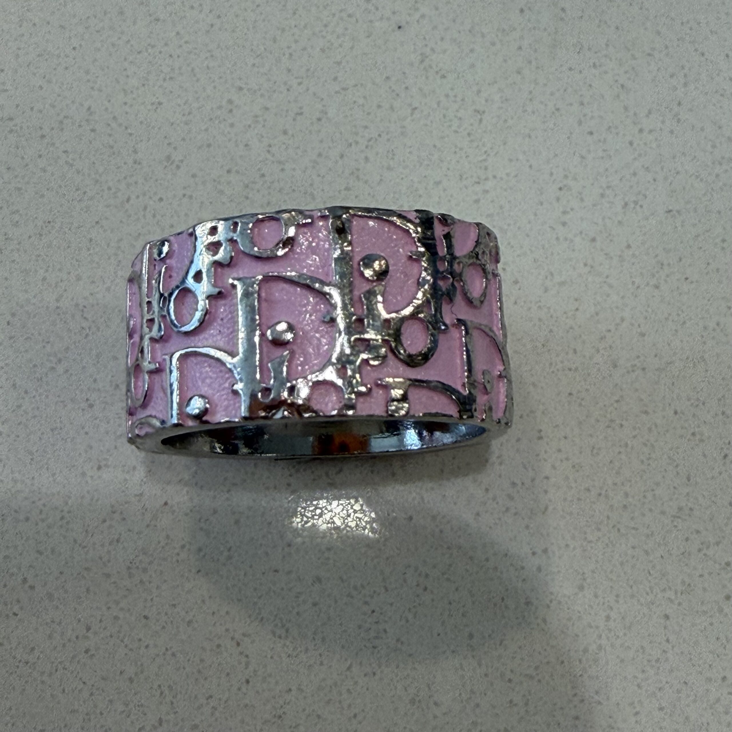 Christian Dior Pink Trotter No. 2 Monogram Ring size 6 - Image 2