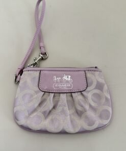 Coach Signature Pleated Wristlet in a charming lavender