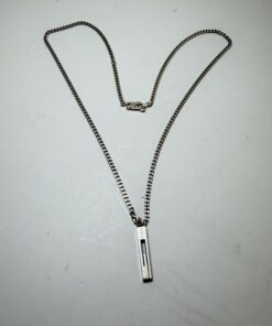 Alternative view of Gucci Sterling Silver Cutout G Pendant Necklace (Model 225055 J8400 8106)