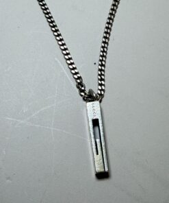 Gucci Sterling Silver Cutout G Pendant Necklace (Model 225055 J8400 8106)