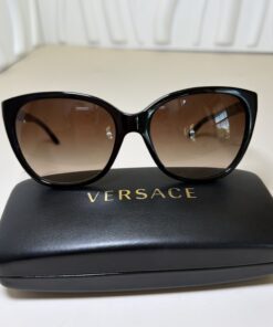 Versace VE4281 Black Oversized Butterfly Sunglasses