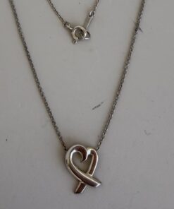 Tiffany & Co. Paloma Picasso Sterling Silver Loving Heart Pendant Necklace 16"