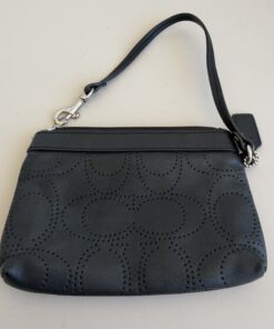 Alternative view of Coach Ashley Perforated Leather Signature Wristlet Pouch