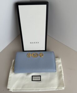Alternative view of Gucci Zumi Zip Around Long Wallet in light blue