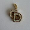 Vintage Christian Dior Authentic Rhinestone Pave CD Logo Pendant Charm