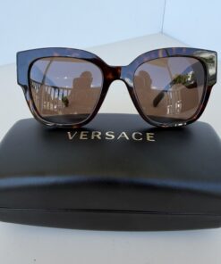 Versace VE4437U Havana Tortoise Square Sunglasses
